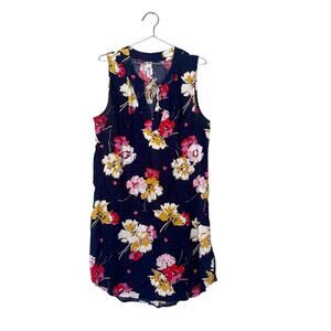 Old Navy Blue Floral Mini Dress - Summer Sleeveless - Large